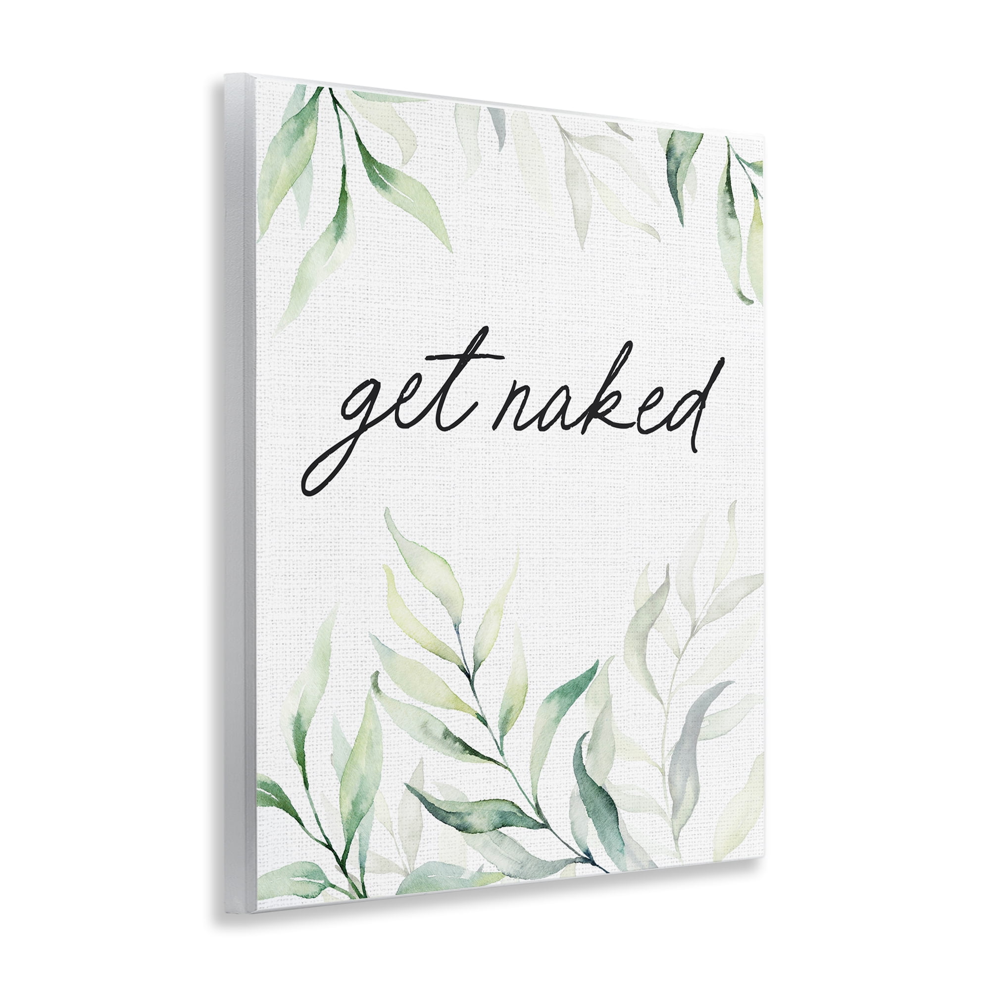 Get Naked Bathroom Herbs Wall Plaque Art, design by Lettered and Lined