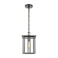 thumbnail image 3 of Elk Home Radnor 8-inch Wide 1-Light Outdoor Pendant in Matte Black, 3 of 6