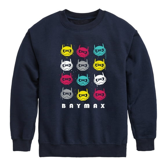 Big Hero 6 - Baymax Grid - Youth Crewneck Fleece Sweatshirt