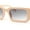 Peach - Smoke, variant on Womens Square Rectangle Mod Plastic Minimal Sunglasses All Black