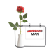 thumbnail image 1 of No seas un teclado viejo Botella de decoración de jarrones colgantes de flores rosas artificiales, 1 of 3