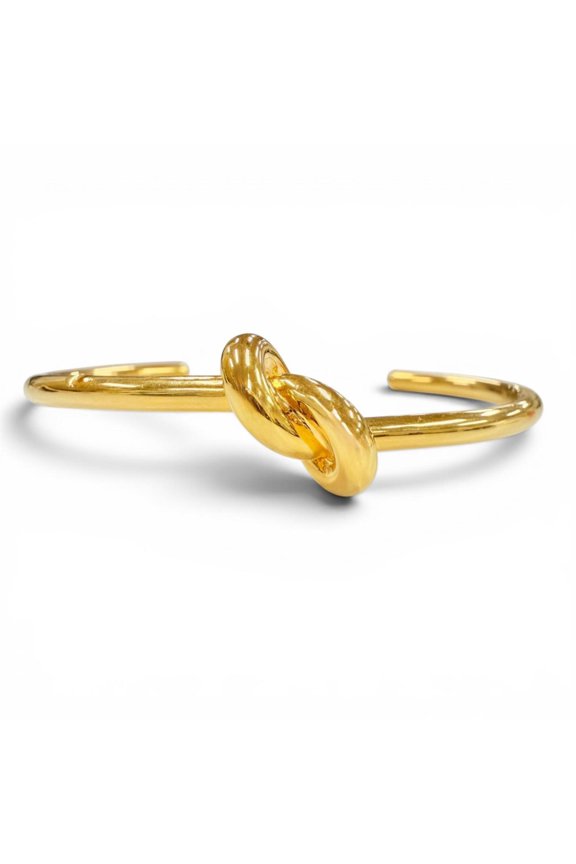 Pre-Owned CELINE Knot Extra Thin Bracelet (Phoebe Philo era) Bangle/Wristband, Gold, Size M,...