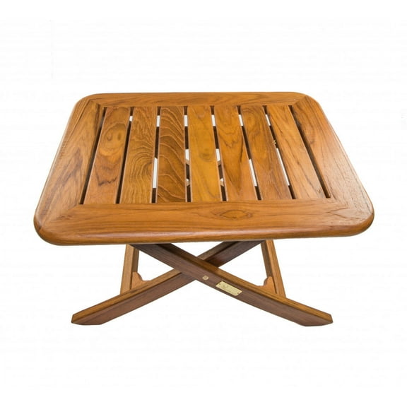 18" Brown Solid Wood Rectangular End Table