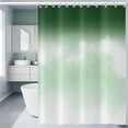 thumbnail image 2 of Green Shower Curtain, Ombre Green White Pattern Bath Curtains Abstract Sage Green Bathroom Curtain Waterproof Fabric with Hooks for Home Decor, 72Wx72H, 2 of 6