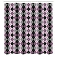 thumbnail image 2 of Ambesonne Abstract Shower Curtain, Argyle Motif Stripes Print, 69"Wx75"L, Eggplant Mauve, 2 of 4