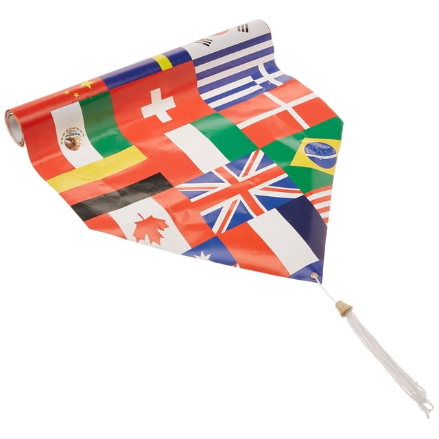 Juego de 12 banderas internacionales de Table Runner Beistle