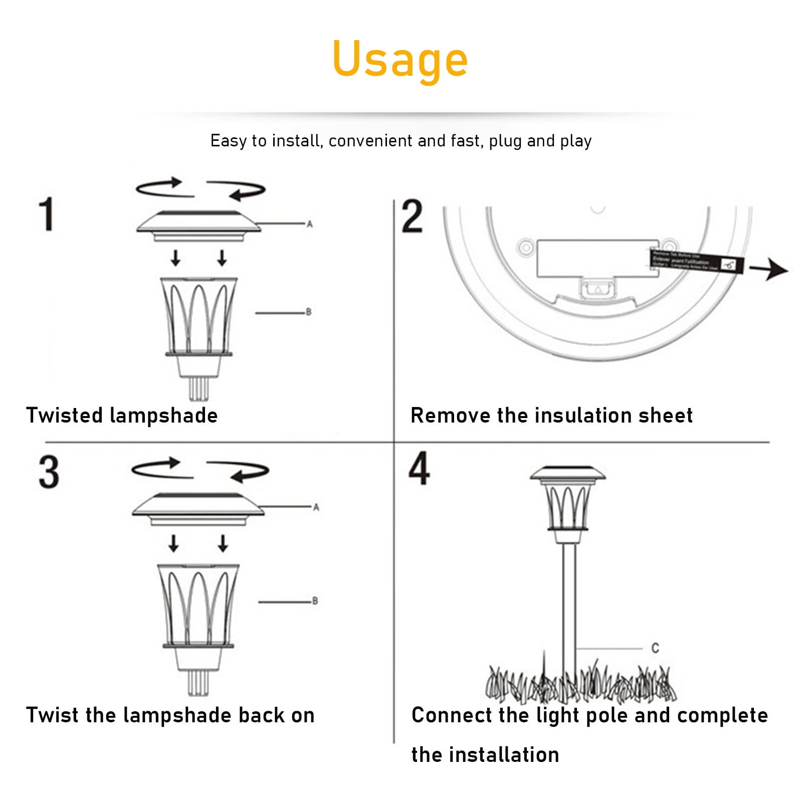 6 Pack Solar Pathway Lights Outdoor, Super Bright LED Garden Lights with RGB Color Changing, Waterproof Auto On/Off for Walkway Patio Yard, 15H Lighting & 8H Charging, White Plastic Landscape Decor