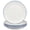 White with Navy Blue Rim, variant on LaGlint 10.5 inch Dinner Plate Set of 6, Lightweight Round Opal Glass White Dinnerware Plates, Dishwasher and Microwave Safe
