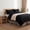 Black, variant on URBANLIFE California King Comforter Set , All Season Fluffy Down Alternative Bedding , Breathable 3 Piece Reversible Bed Set with Reinforced Stitching (104x96 Inch, 2 Pillow Shams, White)