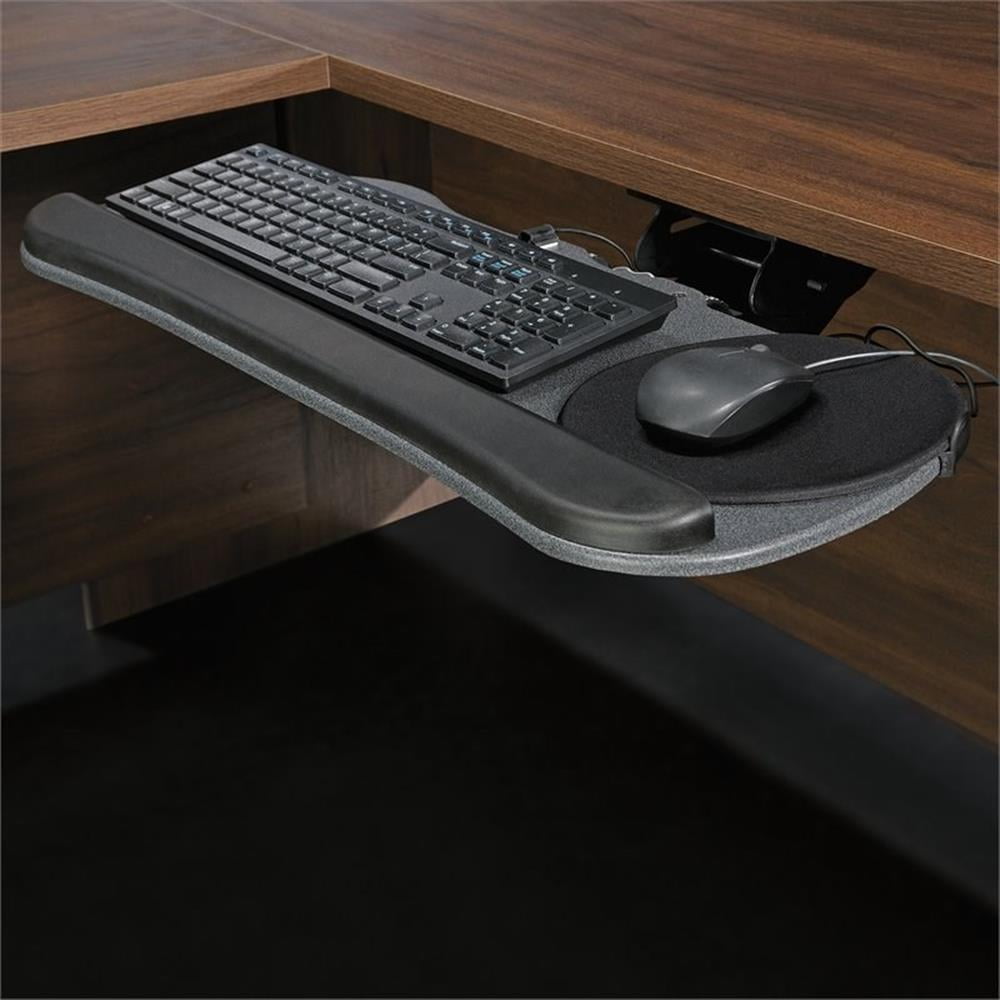 Sauder Affirm Slim Profile Articulating Keyboard Tray in Black