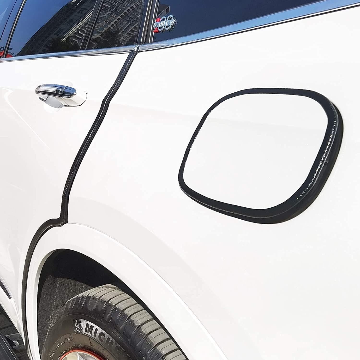 Edge Trim Black U-Channel Rubber Trim Edge with Steel 1/2" X 3/8" - Fit Gap 3/64" to1/4 Car Door Edge Sealing Strip PVC Weather Stripping with Metal, Metal Edge Protector, 28FT