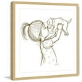 thumbnail image 3 of Marmont Hill "Girl Loves Puppy" By Phyllis Harris Framed Painting Art Print, 18.0" x 1.5", 3 of 5