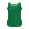 thumbnail image 4 of Guzom Womens Summer Casual Fashion Wave Pattern Round Neck Sleeveless Tank Top,Green,Size M, 4 of 6