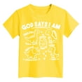 thumbnail image 4 of Gubotare T Shirts for Kids Boys Shirts Short Sleeve T-Shirts Kids Basic Crew Neck Tops Casual Tees Clothes Size 11-12 (Yellow,11-12 Years), 4 of 4