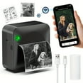 thumbnail image 1 of Portable Wireless Thermal Printer with 1 Roll Thermal Paper - Wireless Pocket-Sized Mini Receipt Printer Suitable for Smartphones, Compatible for /, On-the-Go Invoices, Photos, Diaries & Notes, 1 of 5