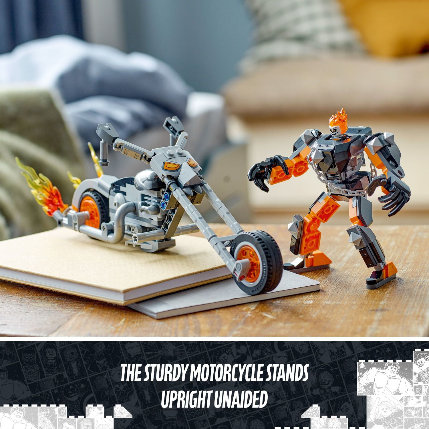 LEGO Marvel Ghost Rider Mech & Bike Building Toy for Boys & Girls Ages 7+ - Marvel Superhero Toy W/ Movable Action Figure - Gift for Kids & Fans - 76245