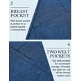 thumbnail image 5 of COOFANDY Mens Blazer Casual Fitted Sport Coats Western Summer Weeding Party Suit Jackets, 5 of 6