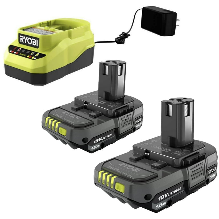 18 Volt Cordless 2 Tool Combo Bundle with Ryobi Drill Circular Saw 2 1.5 Ah Batteries Charger Tool Bag Impact Rated 20 Piece Drill Bit Set Plus Buho Drill Holster and Buho Zipper