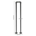 thumbnail image 2 of Retro Non-Slip Safety Stair Handrail Kit U-Shaped Railing Indoor/Outdoor 100cm, 2 of 13
