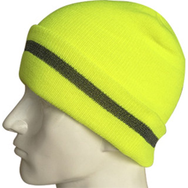 Gorro de punto reflectante cálido, resistente al viento y al frío, para trabajo al aire libre, con luz para nieve, para otoño e invierno