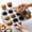 Gray, variant on Silicone Mini Muffin Pan with Metal Frame,12 Cavity Cupcake Pan, Foldable Egg Bite Molds with Double Handle for Oven, Non Stick Bakeware Dishwasher Safe Temperature Resistant