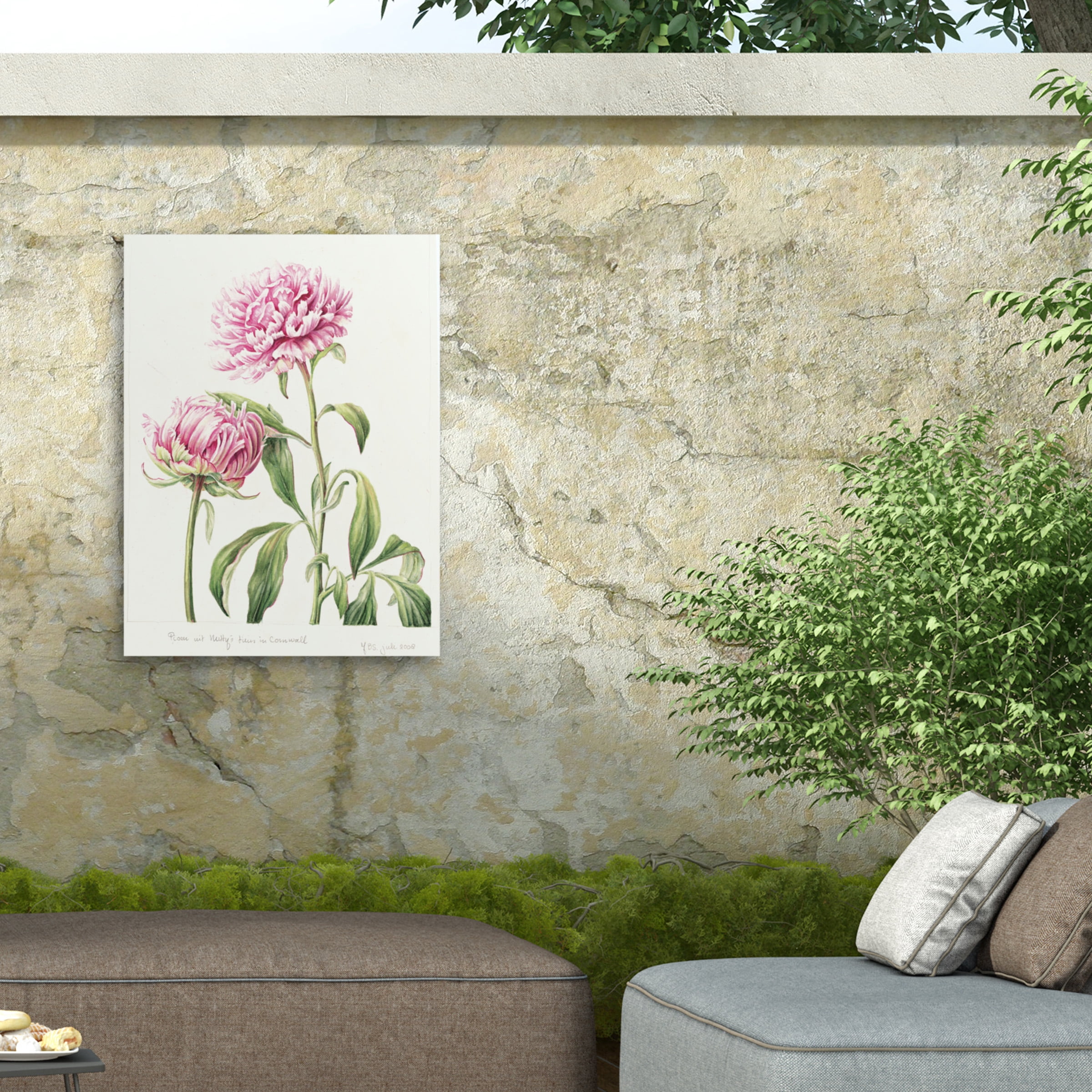 Janneke Brinkman-Salentijn 'July Bouquet' Outdoor Canvas 19x14