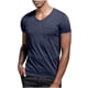 thumbnail image 1 of Blusas y camisas de manga corta con cuello en V para hombre, blusa informal de verano a la moda de color liso con bolsillos y manga corta con cuello en V para hombre, 1 of 7