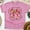 Azalea, variant on Inspirational Pink Bow Cross T-Shirt for Women - Blessed Faith Shirt, Ash, Size S