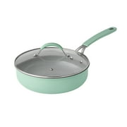 The Pioneer Woman Sutton 17-Piece Non-Stick Aluminum Cookware Set, Pots and Pans w/Bakeware & Utensils, Green
