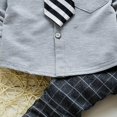 thumbnail image 4 of Spring and Autumn Boys' Baby Clothing Set Fashion Cotton Top+Casual Pants Two-piece Set of Boys' Newborn Children's Fashion Tie Long Sleeve Set., 4 of 5