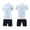 White, variant on SGFCWSX Mens Soccer Set 2 Piece V Neck Quick Dry Short Sleeve Shirt and Shorts Football Training Uniform Outfit Black Size XL