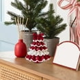 thumbnail image 5 of KGJQ Diy Holiday Decorations Diy Crochet Christmas Tree Kit Small Xmas Tree Craft Set with Bow Faux Pearl Beginner-friendly Holiday Decoration Ornament, 5 of 8
