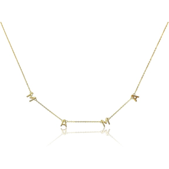 Amy and Annette Mama Necklace - (Mom , Mother - Great Gift) in 14K Gold Plated