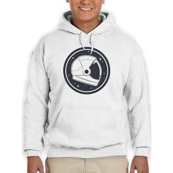 Astronaut Helmet Hoodie Men -Smartprints Designs, Male x-Large