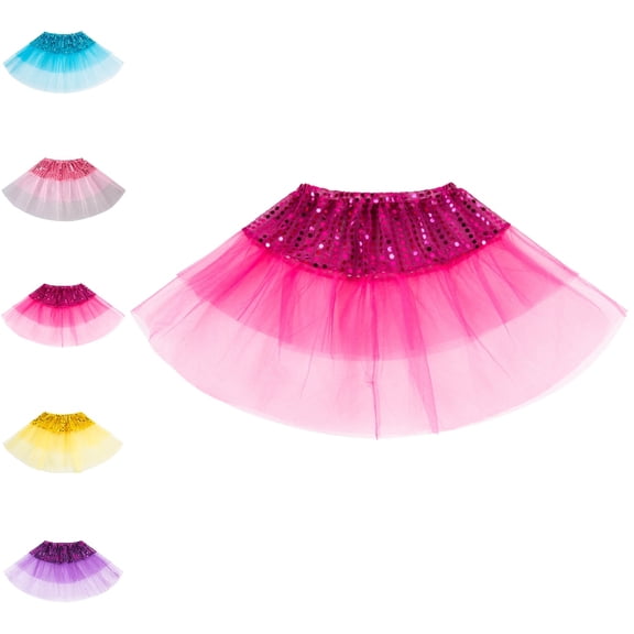 Bmisegm Skirts for Girls Girls Layered Mesh Tutu Gradient Dance Performance Party Skirt School Skirts for Girls 2-8 Years