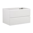 thumbnail image 2 of JERFIT 36 Inch White Bathroom Vanity Without Sink, Wall Mount Cabinet with 2 Soft Close Drawers, Modern Handle-Free Design, 2 of 6