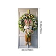 thumbnail image 3 of Sokhug Rideau de Porte de Pâques 35,43x70,87 Pouces Imprimé Lapin Œuf Décor pour Porte d'Entrée Mur Multicolore, 3 of 6