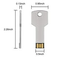 thumbnail image 2 of RAOYI Lot de 10 Clé USB 2 Go USB 2.0 en Métal en Forme de Clé Clé Mémoire Clé USB Clé USB - Argent, 2 of 6