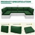thumbnail image 3 of Yalissey Outdoor Replacement Cushions for Patio Furniture,Water-Resistant Sofa Cushions for Rattan Wicker Sectional Patio Conversation Sets,14-Piece Outdoor Couch Cushions Patio Sofa,Green, 3 of 7