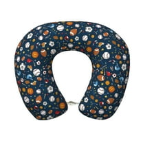 Disketp Ball Sports Travel Pillow Memory Foam Neck Pillow Support Pillow for Camping, Sleeping Rest Cushion Airplane Pillow