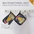 thumbnail image 4 of Yayeee Oven Mitts and Pot Holder Set of 2 Heat Resistant Kitchen Gloves Baking Hot Pad, Red UFO, 4 of 5