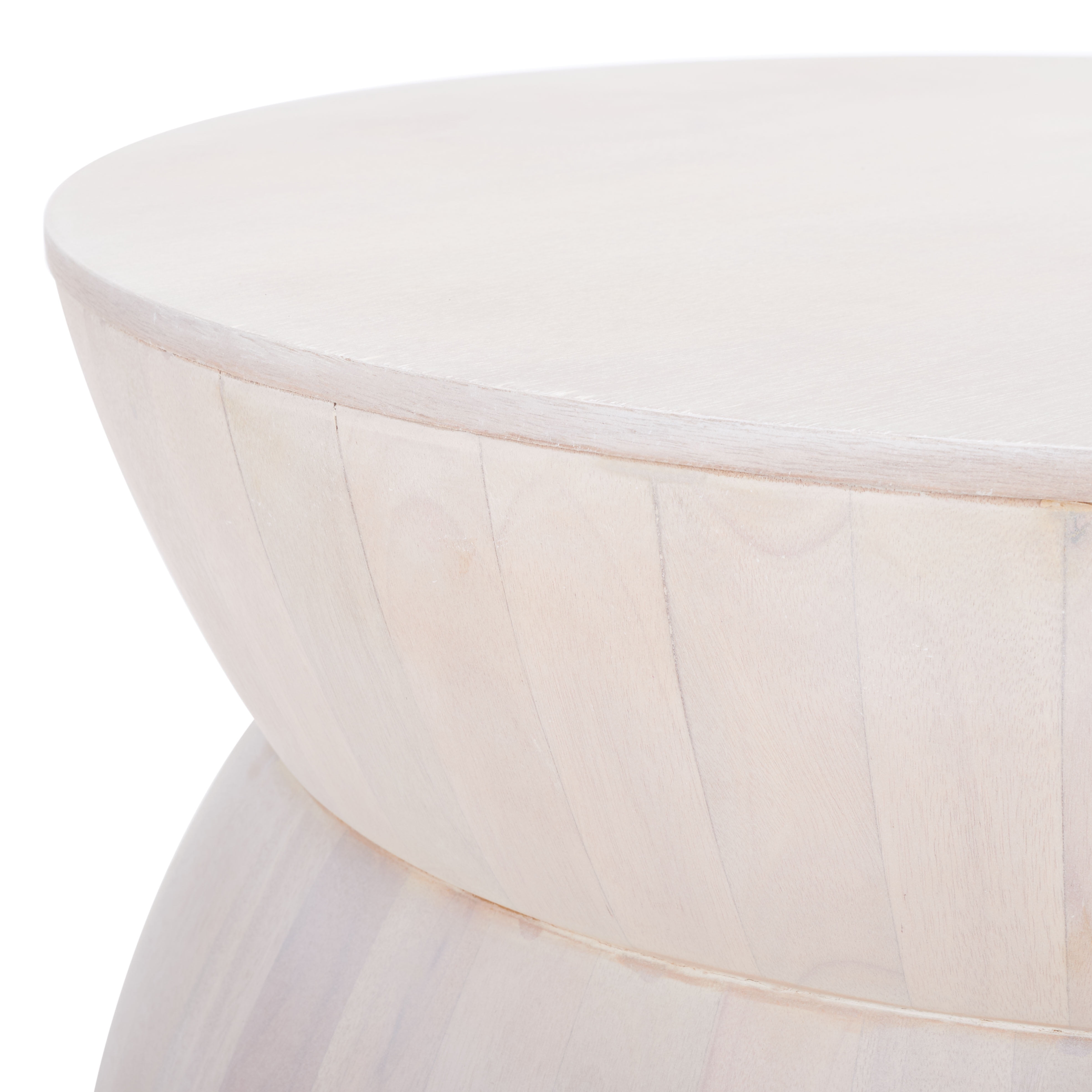 SAFAVIEH Alecto Modern Round Wood Coffee Table, White