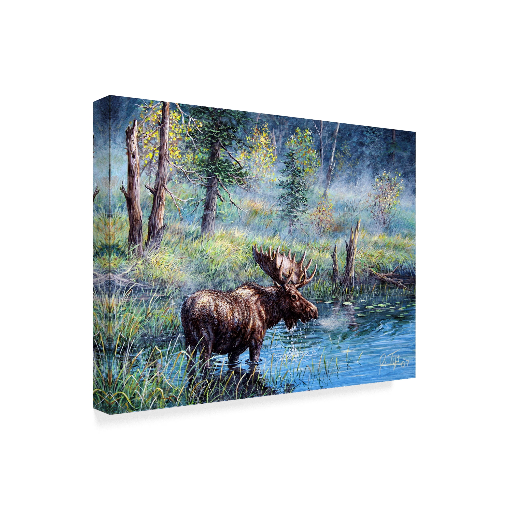 Trademark Fine Art 'Moose Painting' Canvas Art by Jeff Tift