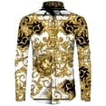 thumbnail image 1 of Camisa de manga larga con botones para hombre, cómoda camisa de solapa de otoño, estilo étnico retro, ropa de calle de tendencia de manga larga para hombre, 1 of 6