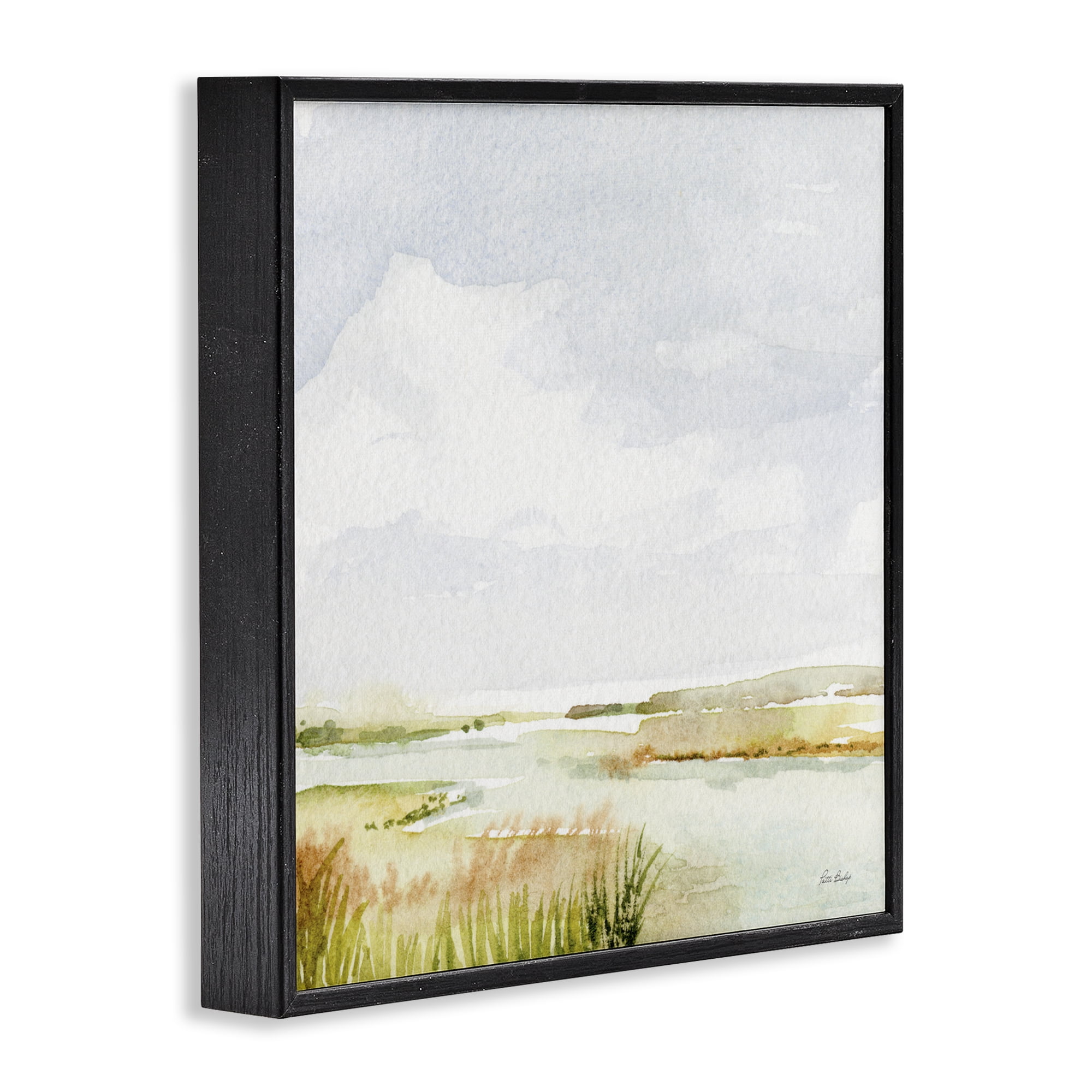 Stupell Industries Delicate Marsh Painting Black Framed Giclee Art, design by Patti Bishop