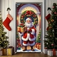 thumbnail image 5 of LmnLft Christmas Santa Claus Door Curtain, Holiday Front Door Decoration, Party Hanging Banner for Seasonal Home Decor, 5 of 6