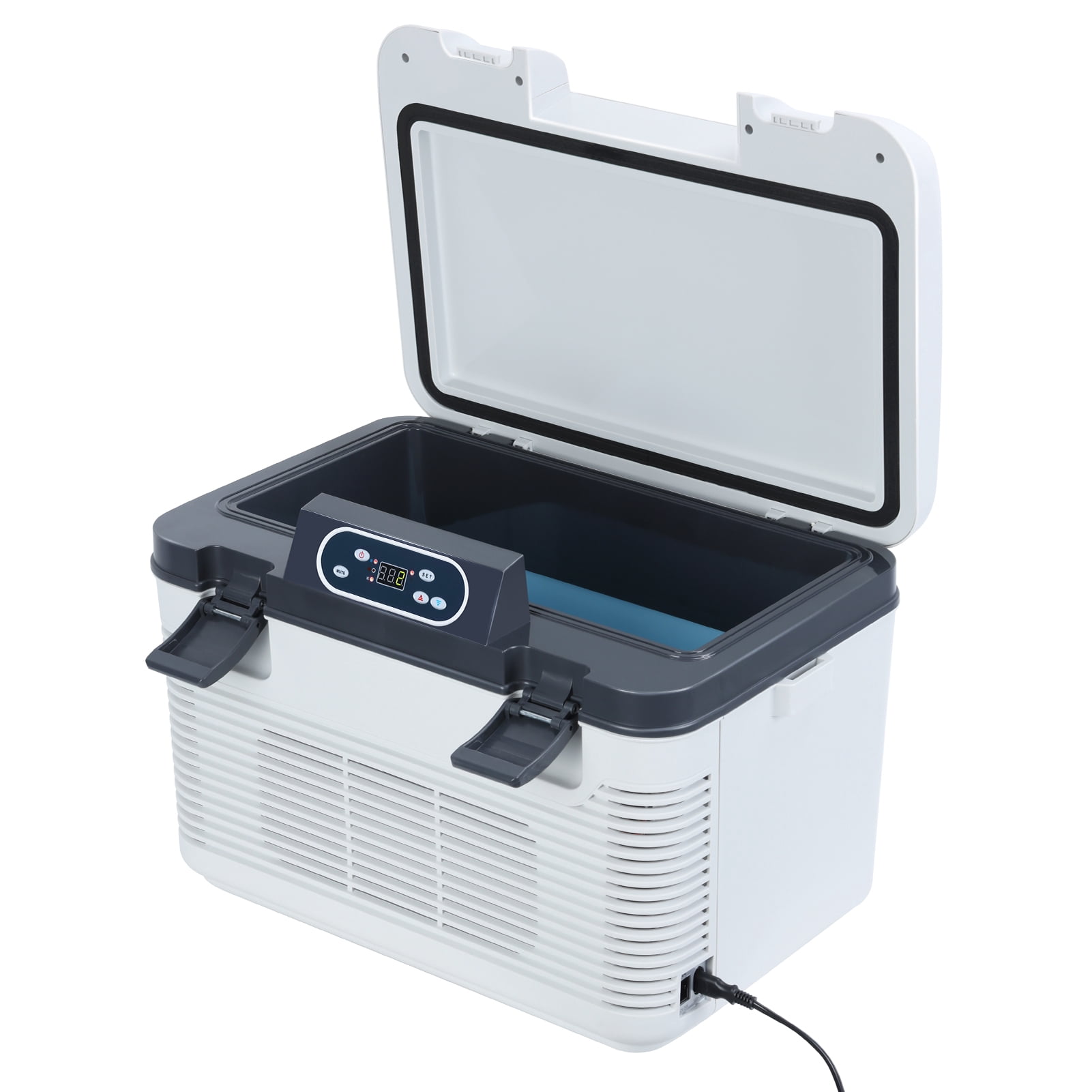 19L Large Capacity Car Refrigerator with Digital Display, Low Noise Mini Car Fridge Temperature Adjustable, 12/24V Wide Application Beverage Cooler Car Fridge