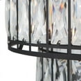 thumbnail image 5 of LNC Ballet 4-Light 2-Tier Modern Metal Matte Black Hardwired Crystal Drum Chandelier, 5 of 12