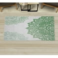 thumbnail image 1 of Flora Decorative Rug, South Mandala Design Vibrant Color Ornamental Style of Illustration, Quality Carpet for Bedroom Dorm and Living Room, 6 Sizes, Fern Green, by Ambesonne, 1 of 1