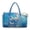 Cute Axolotl Underwater Print, variant on Large Sage Green Tropical Floral Quilted Duffle Bag for Women, Weekender Travel Bag Carry On Tote with Zipper Pockets for Gym, Overnight Trips & Dance